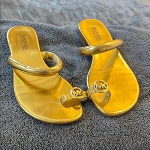 Michael Kors Shiny Gold Women's Sandals